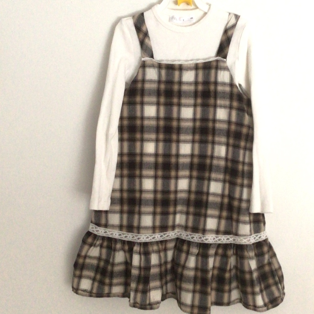 ZARA Cotton 2-Piece Set T-Shirt and Overall Dress